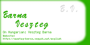 barna veszteg business card